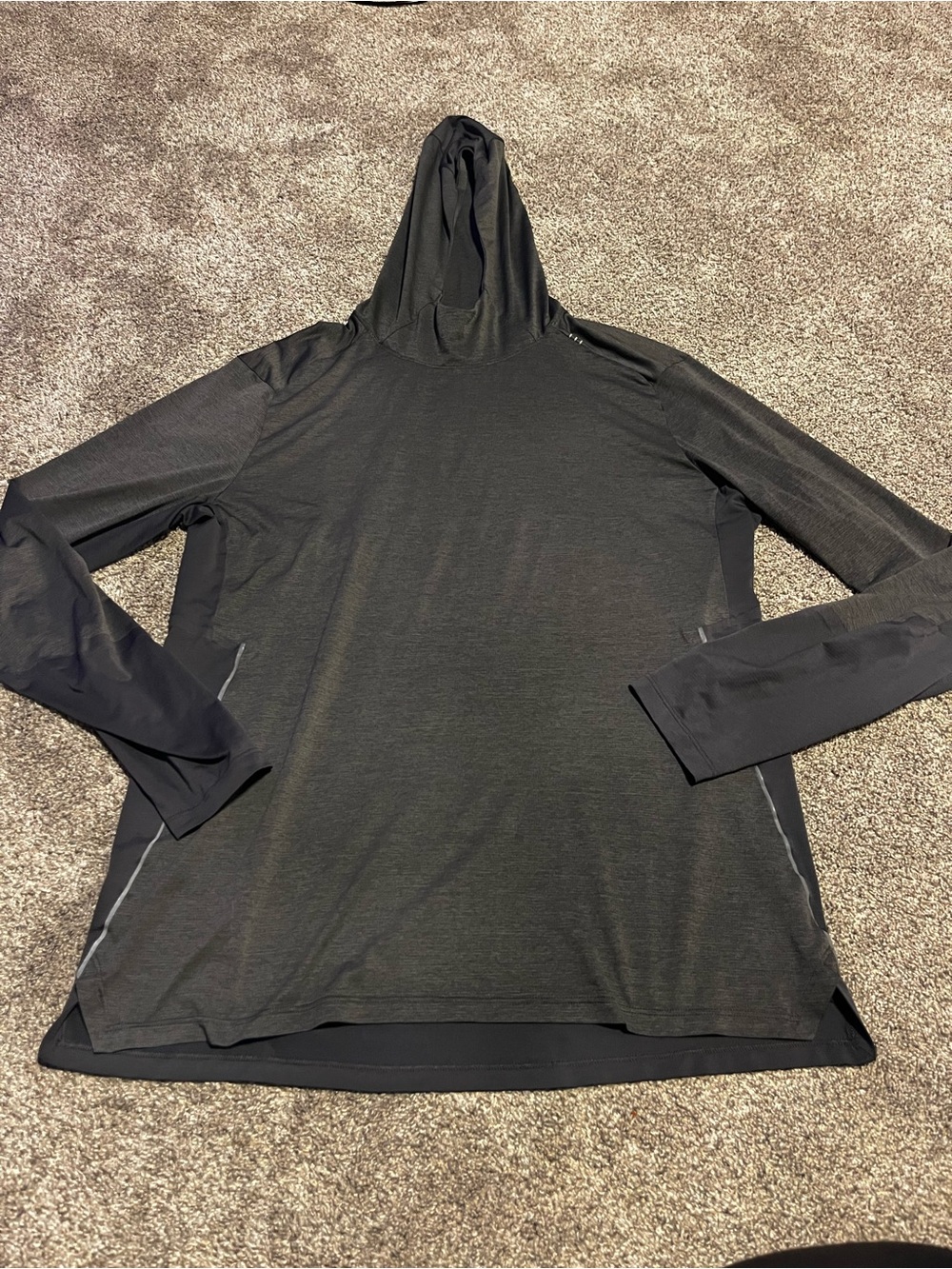 LULULEMON Drysense Hoodie Gray Black  Training Men L Euc